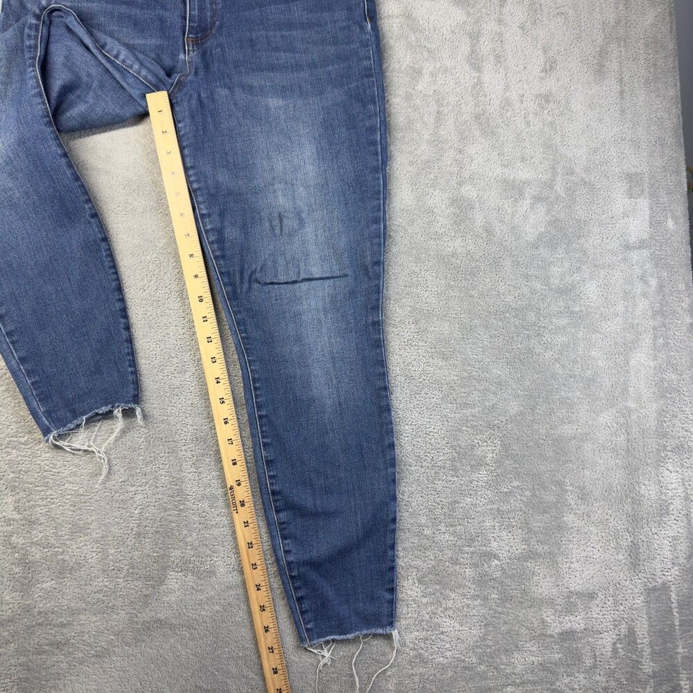 KUT From The Kloth Jeans Womens 10 Blue Carlo Ankle Skinny Distressed Hem Pants - Picture 8 of 14